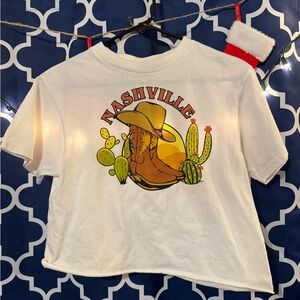 Western Graphic crop tee